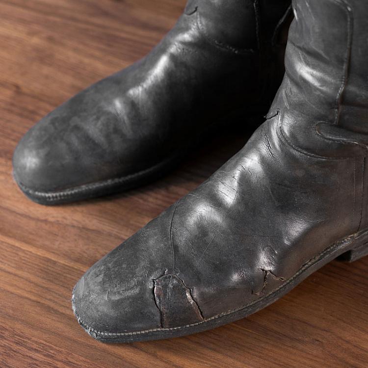 Винтажные сапоги для верховой езды 6 Vintage Black Riding Boots With Shoe Lasts 6