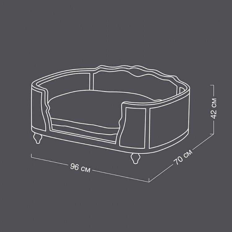 Бело-бежевый диван для питомца Артур, L Arthur Sofa Large, Linen Ecru