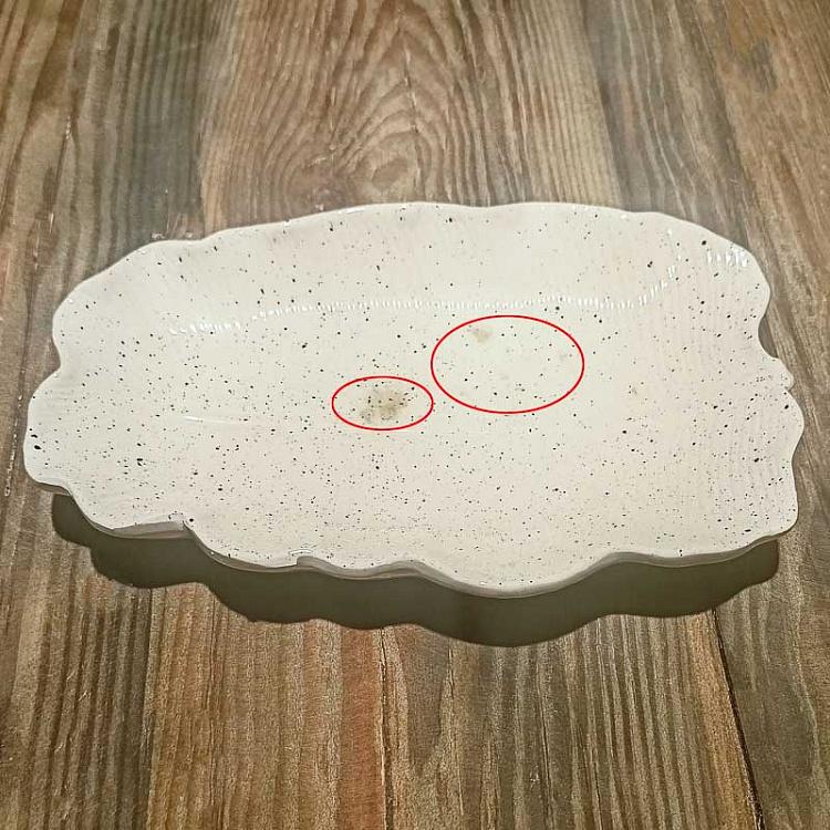 Волнистое сервировочное блюдо-лист Зельда дисконт Zelda Plate Leaf Wavy discount