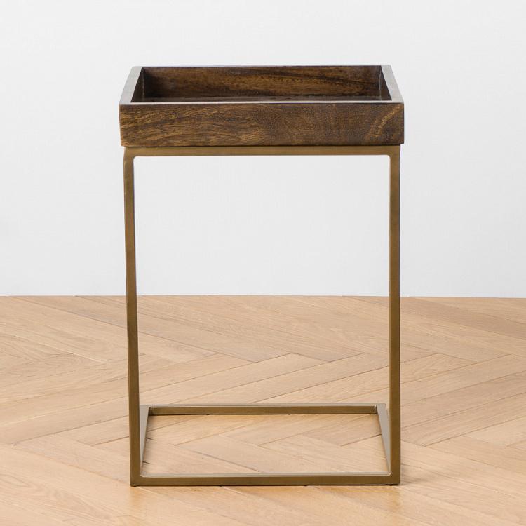 Прикроватный столик из дерева манго Пикаро Picaro Tray Top Side Table Mango Wood