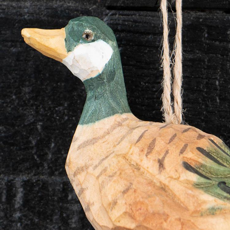 Подвесное украшение Гусь Hanging Wooden Goose 9 cm