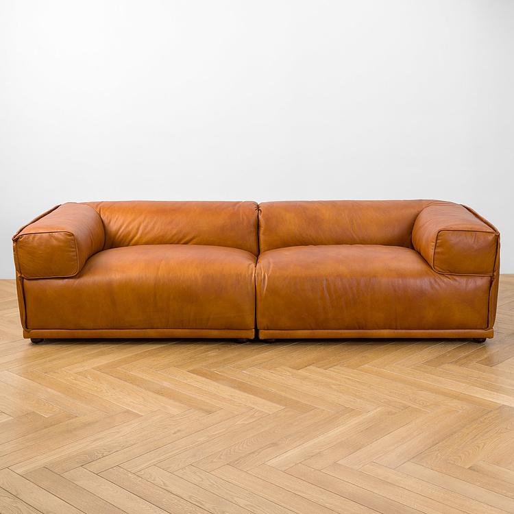 Трёхместный диван Севилья, красно-коричневые ножки Sevilla 3 Seater, Red Brown Wood D