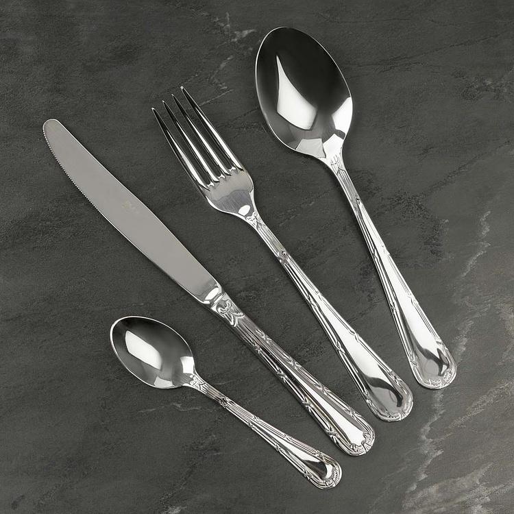 Набор Кройс из 24 столовых приборов на 6 персон по 4 предмета в подарочной коробке Set Of 24 Cutlery Pieces Croise