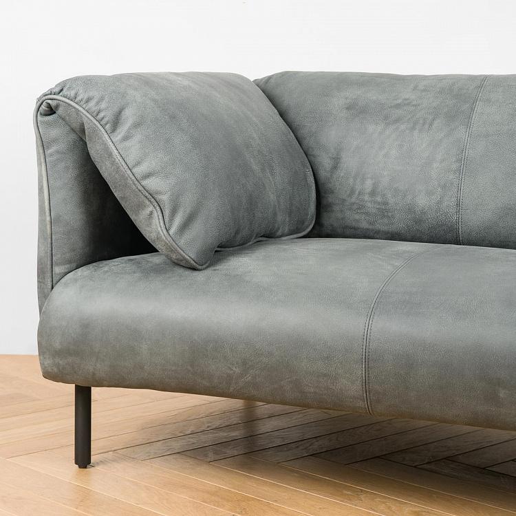 Трёхместный диван Хайвей Highway 3 Seater, Black Matt Metal RM