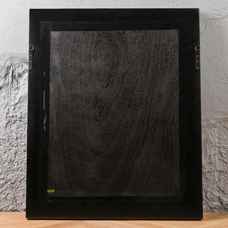 Картина-принт Карта Москвы, чёрная рама Classic Map Moscow, Black Wood