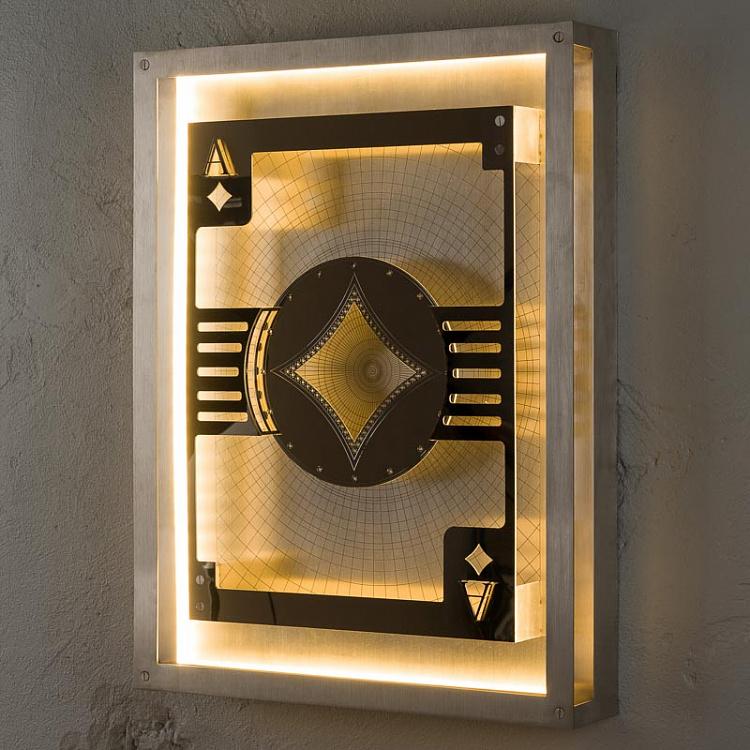 Арт-объект с подсветкой Туз Бубен Hustle Ace Of Diamonds