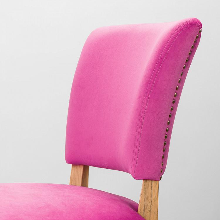 Стул Мами с заклёпками, светлые ножки Mami Dining Chair With Studs, Oak Brown