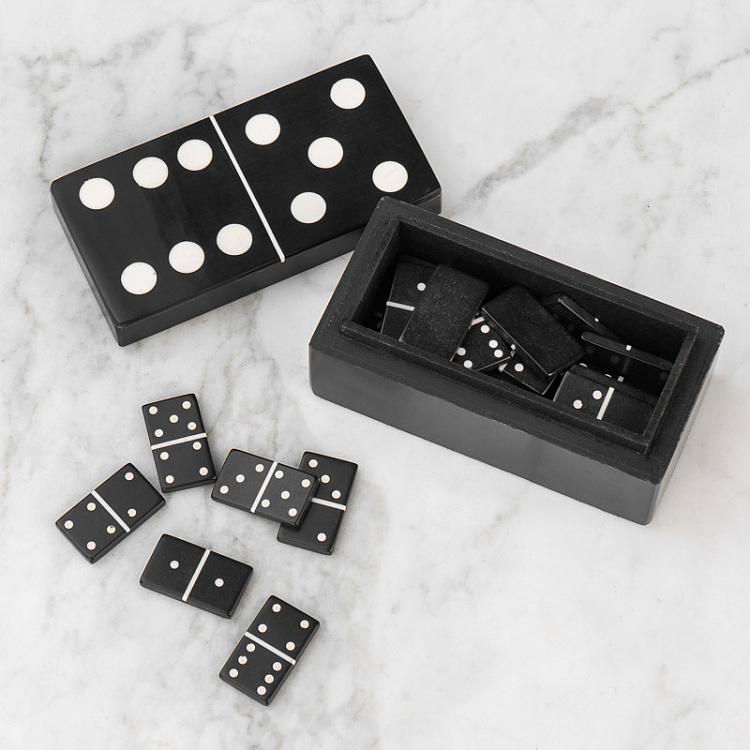 Чёрная шкатулка с набором домино Black Domino Box