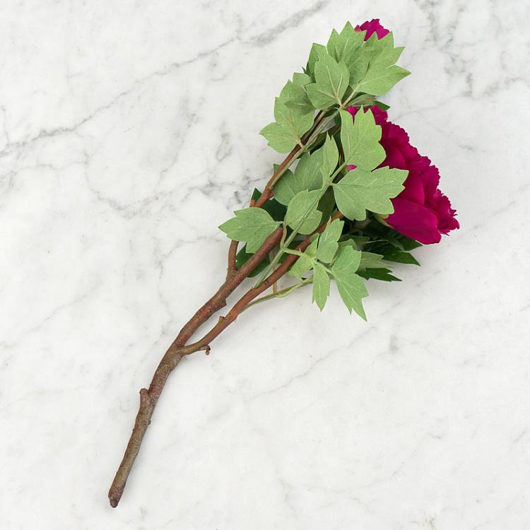 Искусственный пион бордовый Peony Branch Burgundy 35 cm