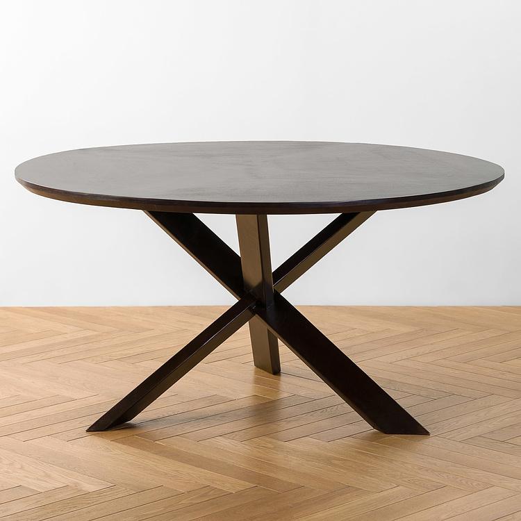 Круглый обеденный стол Серина Dining Table Cross Feet Serina