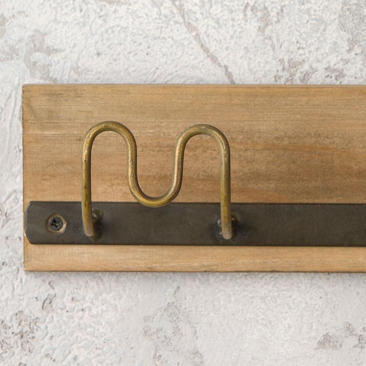 Пятиместная настенная вешалка для одежды Волна Wall Coat Rack 5 Hooks Wave