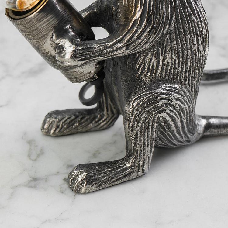 Серебряная настольная лампа Гонсалес Gonzales Lamp Silver Patina