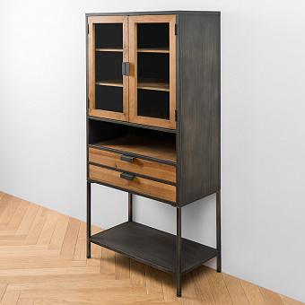 Pine And Iron Cabinet