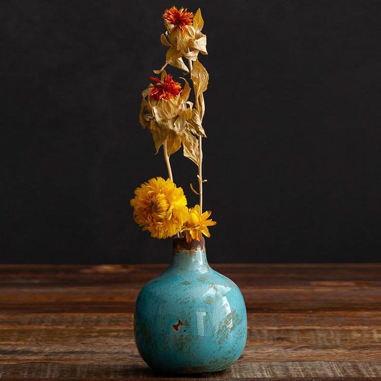 Керамическая бирюзовая мини-ваза Ceramic Vase Turquoise Mini