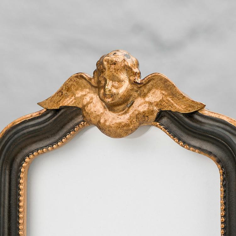 Двойная рамка для фото Золотистые ангелы Black And Gold Angles Double Photo Frame