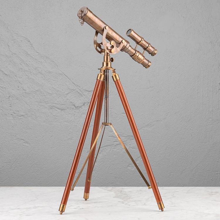 Двойной латунный телескоп на треноге Плеяда Double Brass Telescope On Stand Pleiade