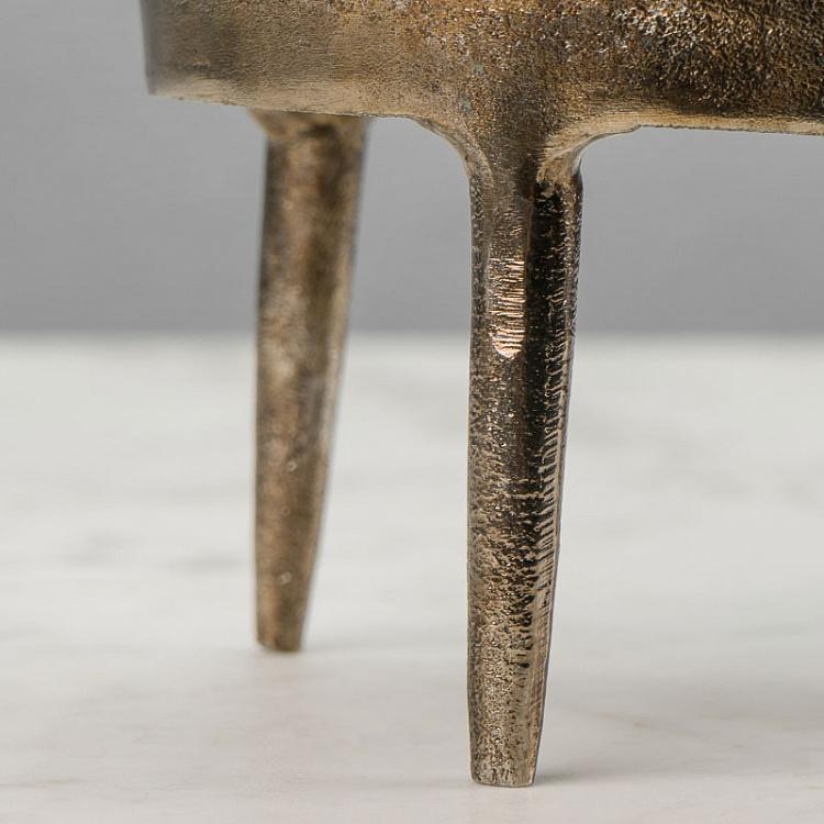 Ведро для льда из состаренного металла Wine Bucket On Stand Antique Silver