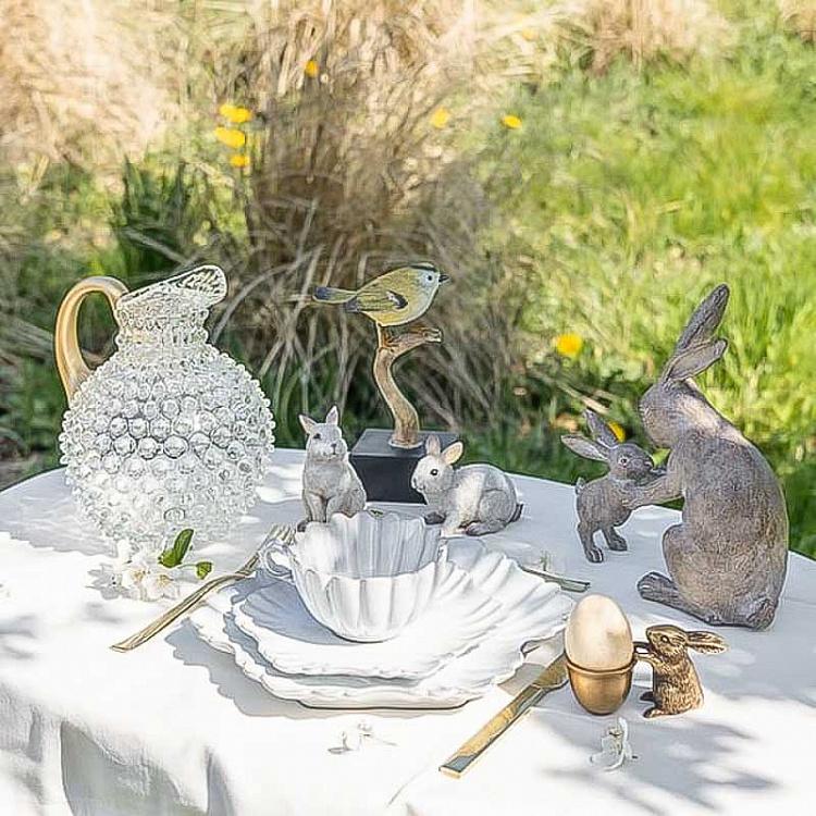 Кувшин Диамант с золотой ручкой Pitcher Hobnail With Golden Handle Large