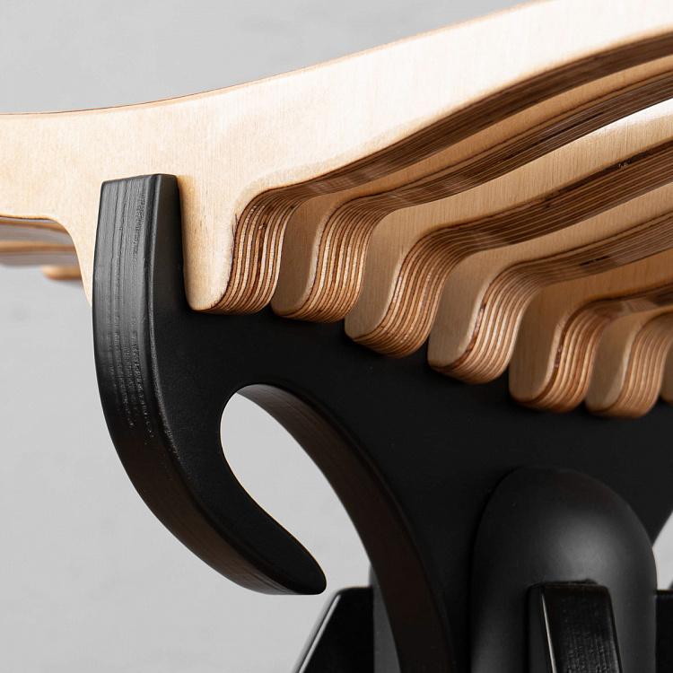 Бежевый высокий барный стул Бык Bull Barstool High Natural/Black