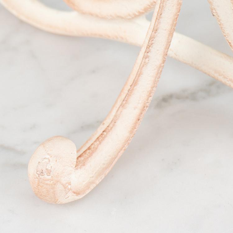 Подсвечник на три свечи цвета слоновой кости Candle Holder For 3 Candles Iron Antic Ivory