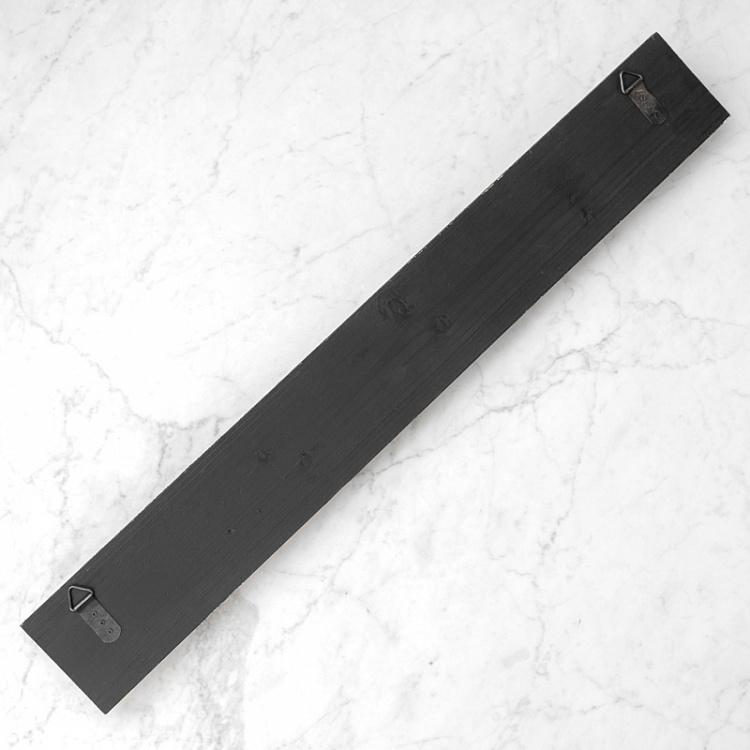 Пятиместная настенная вешалка из состаренного дерева Coat Hanger Black Patina With 5 Hooks