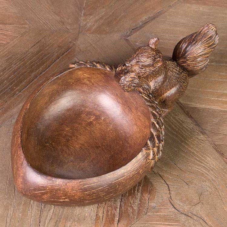 Сервировочное блюдо для орешек с белкой, S Resin Bowl Ecureuil Small