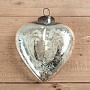 Ёлочная игрушка Hear Antique Silver And Snowflakes Medium 19 cm