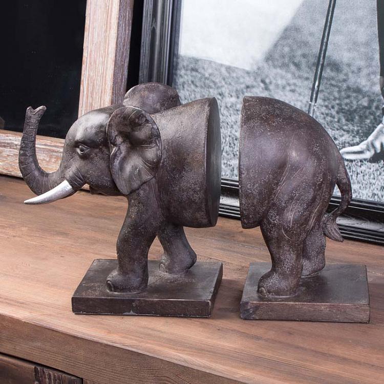 Набор из двух держателей для книг Слон Bookend Elephant