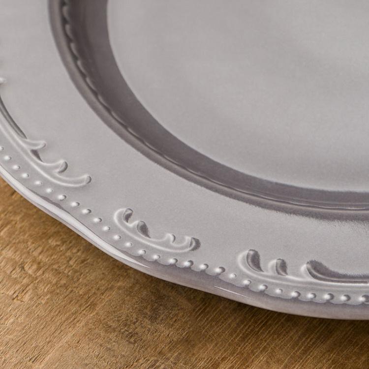 Туманно-серая десертная тарелка Старая Вена Vecchio Vienna Dessert Plate London Smoke