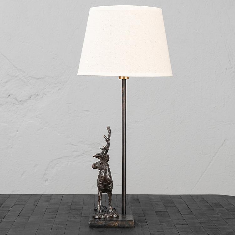 Настольная лампа с абажуром Олень Table Lamp Deer With Shade