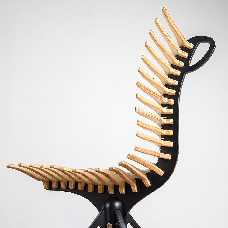 Бежевый стул Скелетон Skeleton Chair Natural/Black