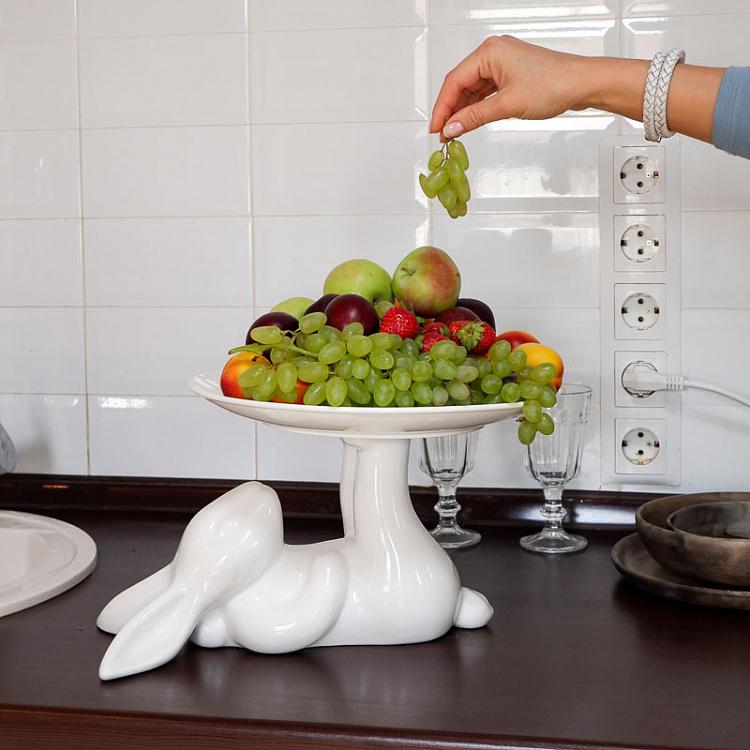 Сервировочная подставка-тортовница Кролик, L Decorative Plate Rabbit Large