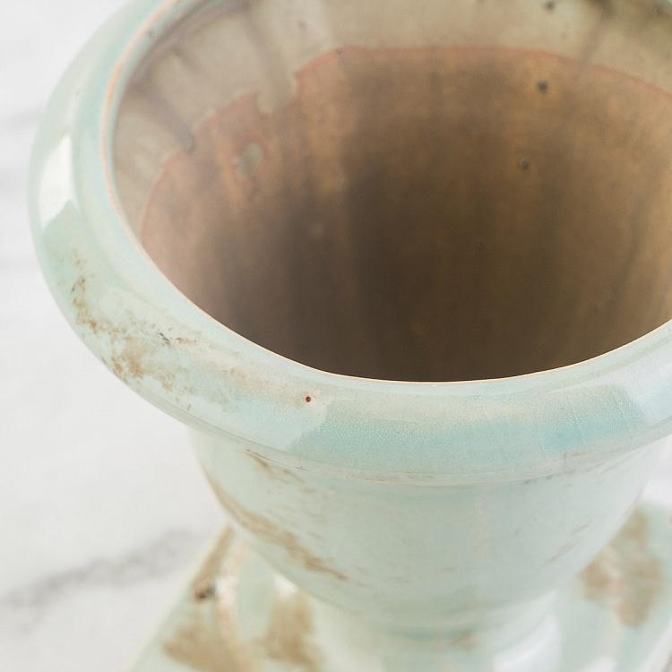 Голубовато-зелёная мини-ваза Медичи, S Medicis Vase Verdigris Small