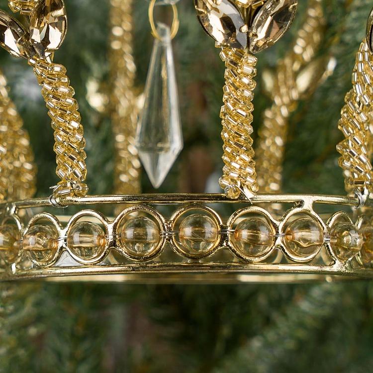 Ёлочная игрушка Золотистая корона Golden Crown 18 cm