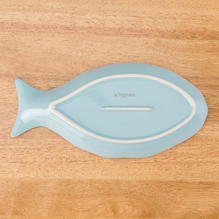 Голубое сервировочное блюдо Рыбка Дори, L Dory Fish Plate Large Blue