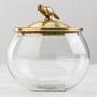 Ёмкость для хранения Glass Box With Brass Bird Lid