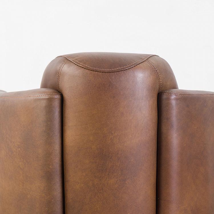 Кресло Инспектор, красно-коричневые ножки Inspector Armchair, Red Brown Wood D