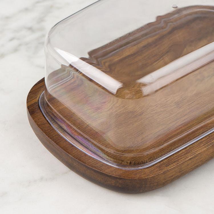 Деревянная маслёнка Органик Organic Butter Dish