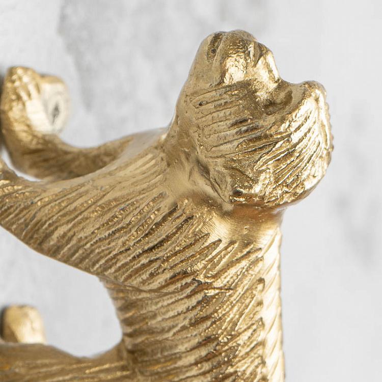 Крючок золотая Обезьяна Coat Rack Monkey Gold