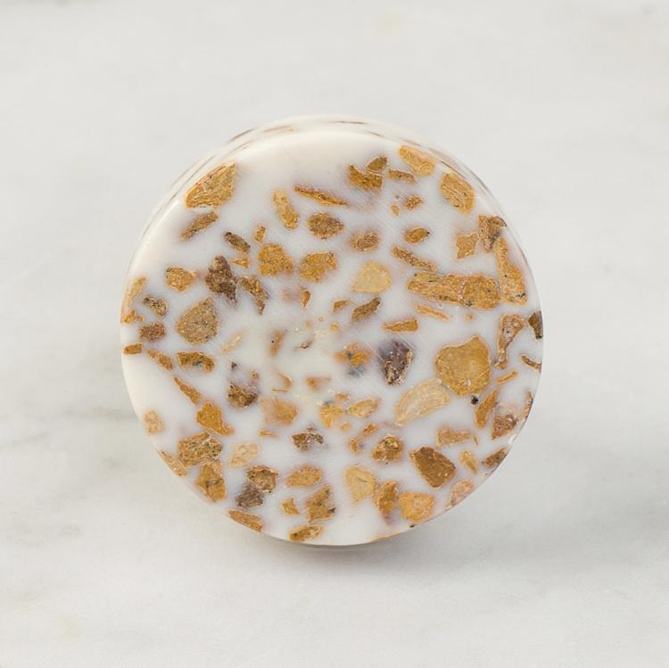 Мебельная ручка Терраццо горчичного цвета Colourful Terrazzo Knob Mustard