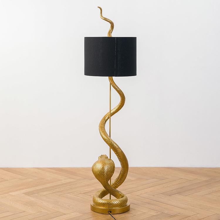 Торшер Каара с чёрным абажуром Floor Lamp Kaara With Black Shade