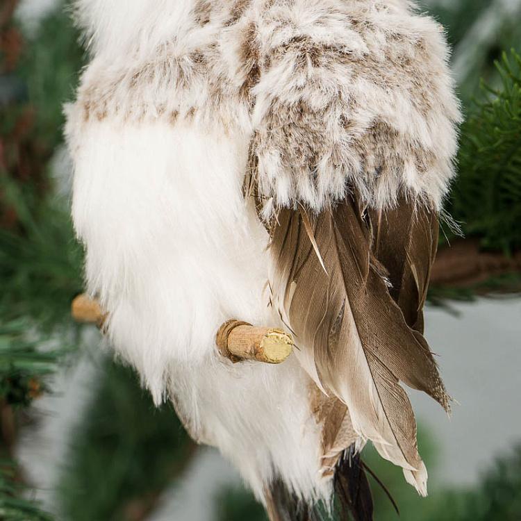 Ёлочная игрушка Сова на ветке, M Owl On Branch 25 cm