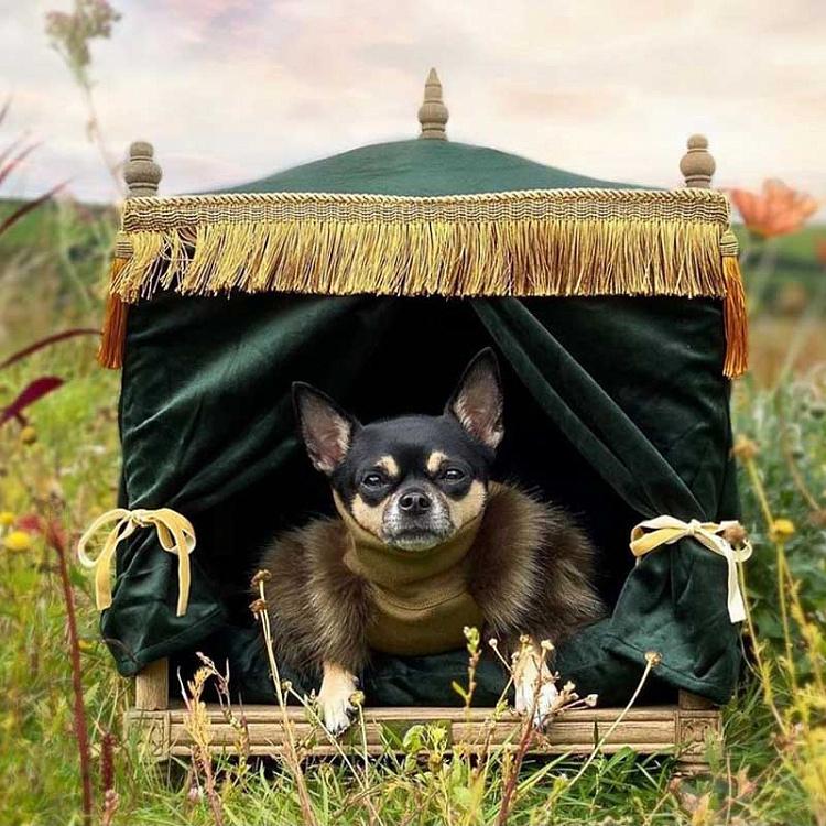 Зелёная кровать для собак/кошек Эдвард Edward Pet Palace, Royal Green