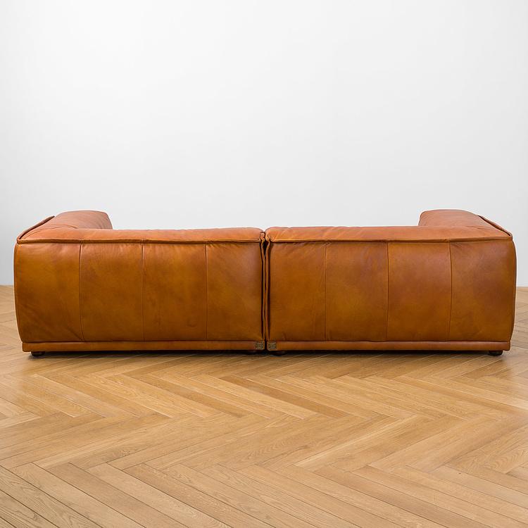 Трёхместный диван Севилья, красно-коричневые ножки Sevilla 3 Seater, Red Brown Wood D