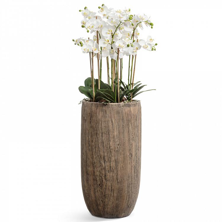 Высокое кашпо Эффектори светлый дуб, S Effectory Wood Tall Pot Oak Small