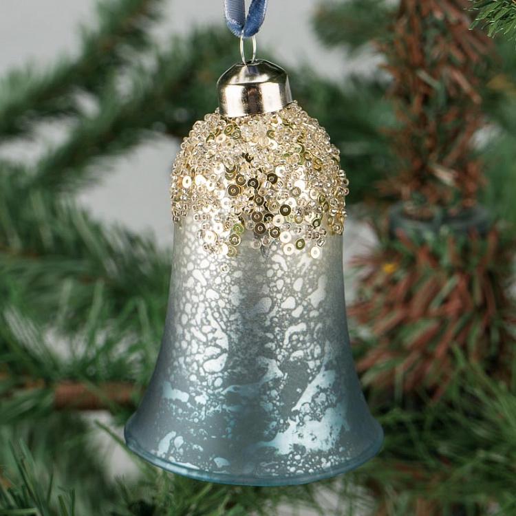 Ёлочная игрушка Снежный колокольчик Snow Bell 9 cm