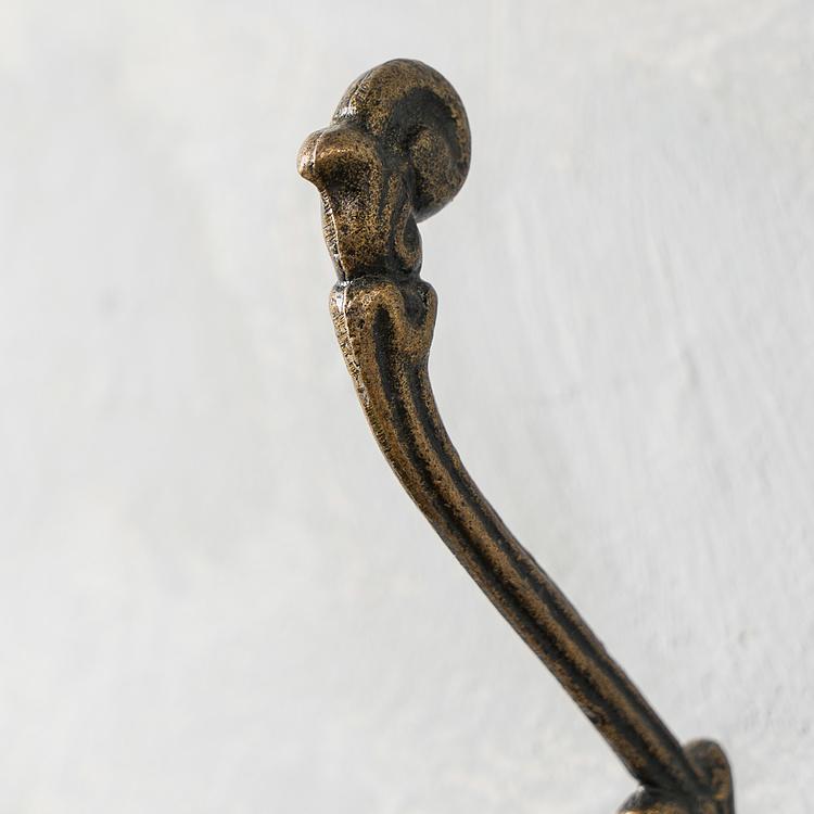 Двухрожковый чугунный крючок Французский стиль Ornate French Cast Iron Hook