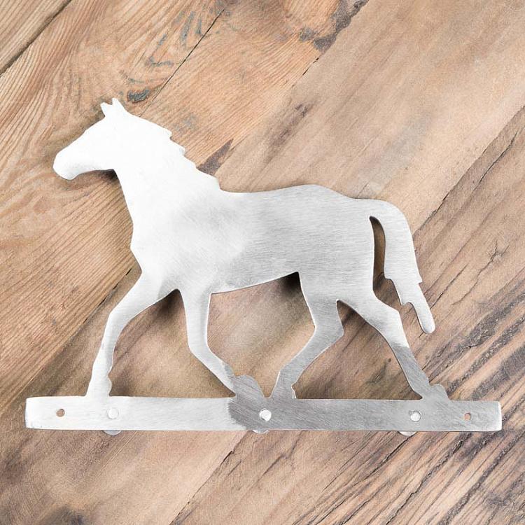 Трёхместная настенная вешалка Лошадь Coat Rack 3 Hooks Horse