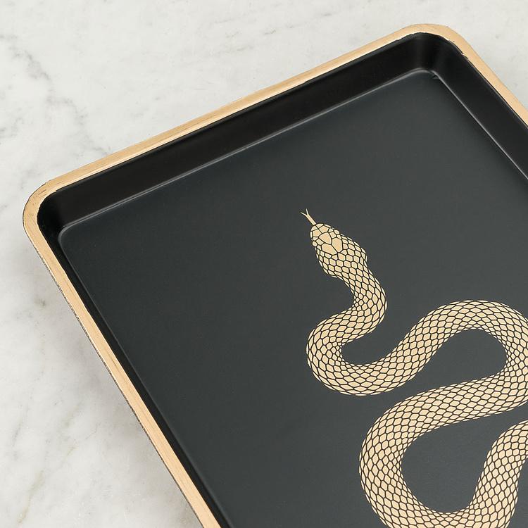 Поднос с принтом змеи Tray With Snake Print
