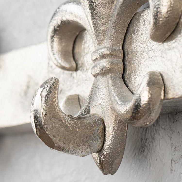 Четырёхместная настенная вешалка Королевская лилия Coat Rack 4 Hooks Fleur De Lis